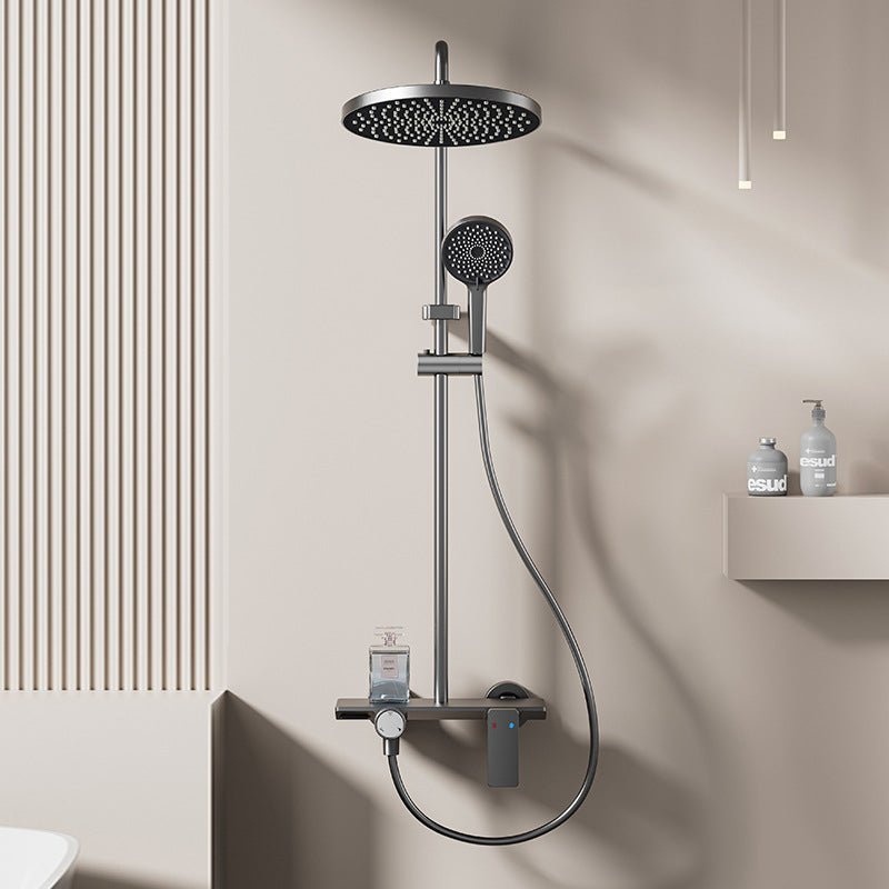 Colonne de Douche 3 Voies – Hauteur Réglable (Gris brossé) - Fluens