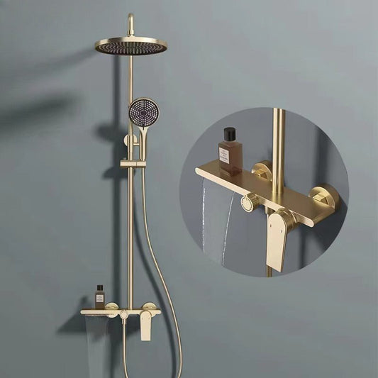 Colonne de Douche Thermostatique Premium Brossé – Système 3 Voies - Fluens
