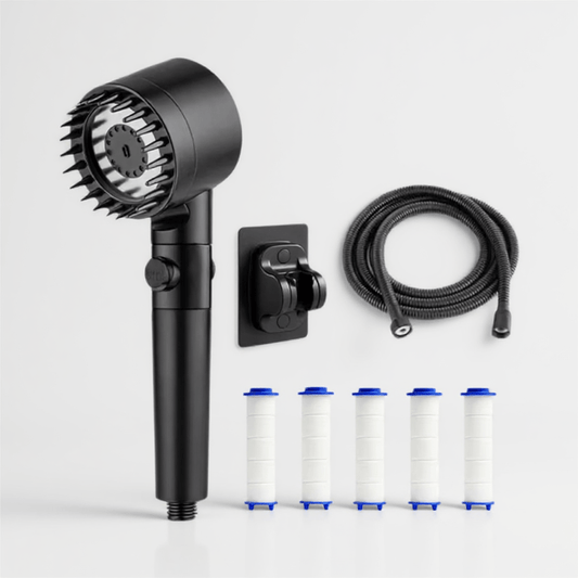 Pommeau de douche anti - calcaire – haute pression, économie d’eau, 3 modes - Fluens